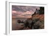 Moody Sunset at Bass Harbor-Vincent James-Framed Photographic Print