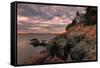 Moody Sunset at Bass Harbor-Vincent James-Framed Stretched Canvas