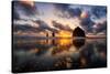Moody Sunset at Cannon Beach, Oregon Coast-Vincent James-Stretched Canvas