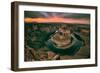 Moody Sunset at Horseshoe Bend, Page Arizona, Southwest US-Vincent James-Framed Photographic Print