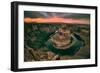 Moody Sunset at Horseshoe Bend, Page Arizona, Southwest US-Vincent James-Framed Photographic Print