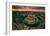 Moody Sunset at Horseshoe Bend, Page Arizona, Southwest US-Vincent James-Framed Photographic Print