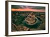 Moody Sunset at Horseshoe Bend, Page Arizona, Southwest US-Vincent James-Framed Photographic Print