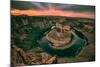 Moody Sunset at Horseshoe Bend, Page Arizona, Southwest US-Vincent James-Mounted Photographic Print