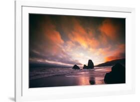 Moody Sunset at Rodeo Beach, Marin Headlands, San Francisco-Vincent James-Framed Photographic Print