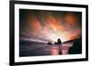 Moody Sunset at Rodeo Beach, Marin Headlands, San Francisco-Vincent James-Framed Photographic Print