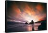 Moody Sunset at Rodeo Beach, Marin Headlands, San Francisco-Vincent James-Framed Stretched Canvas