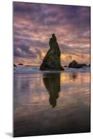 Moody Sunset at Wizard Hat, Oregon Coast-null-Mounted Photographic Print