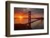 Moody Winter Sunrise Golden Gate San Francisco-Vincent James-Framed Photographic Print