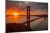 Moody Winter Sunrise Golden Gate San Francisco-Vincent James-Mounted Photographic Print