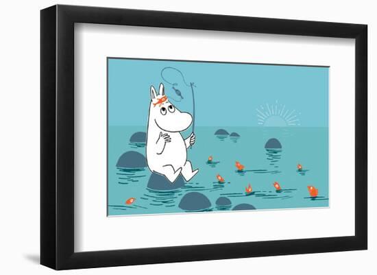 Moomintroll Fishing-Tove Jansson-Framed Art Print