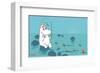 Moomintroll Fishing-Tove Jansson-Framed Art Print