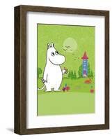 Moomintroll in Moomin Valley-Tove Jansson-Framed Art Print