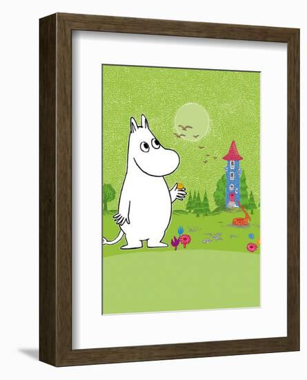 Moomintroll in Moomin Valley-Tove Jansson-Framed Art Print