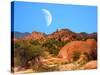 Moon above Texas Canyon-diomedes66-Stretched Canvas