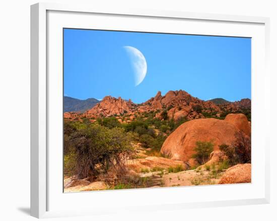 Moon above Texas Canyon-diomedes66-Framed Photographic Print