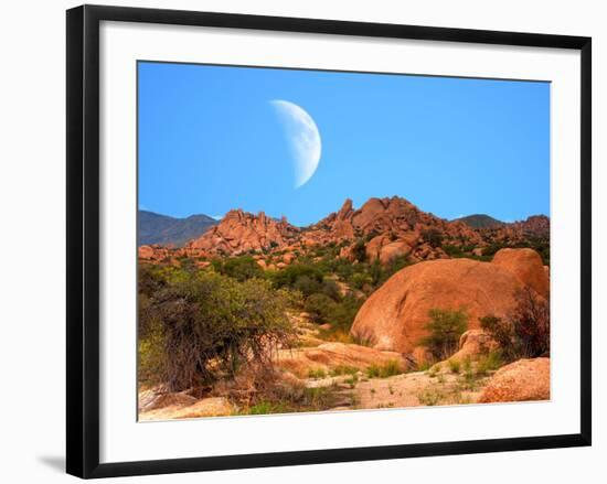 Moon above Texas Canyon-diomedes66-Framed Photographic Print