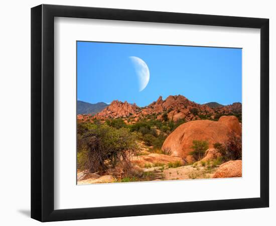 Moon above Texas Canyon-diomedes66-Framed Photographic Print