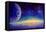 Moon Against a Starry Night-Valery Rybakow-Framed Stretched Canvas