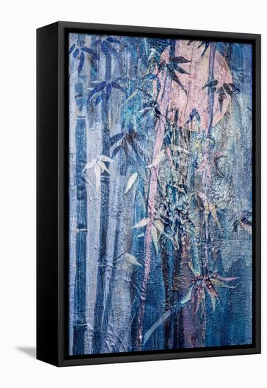 Moon and Bamboo-Margaret Coxall-Framed Stretched Canvas