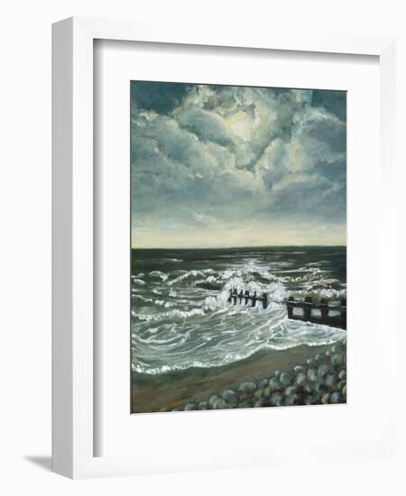 Moon and Breakwater, 1997-Margaret Hartnett-Framed Giclee Print