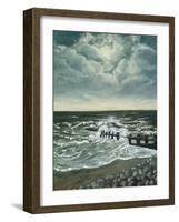 Moon and Breakwater, 1997-Margaret Hartnett-Framed Giclee Print