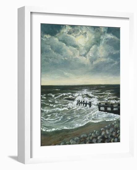 Moon and Breakwater, 1997-Margaret Hartnett-Framed Giclee Print