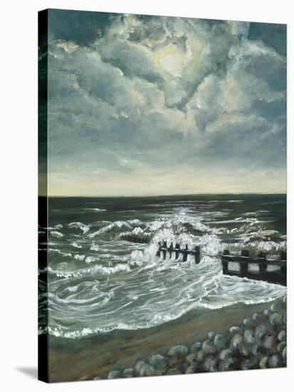 Moon and Breakwater, 1997-Margaret Hartnett-Stretched Canvas