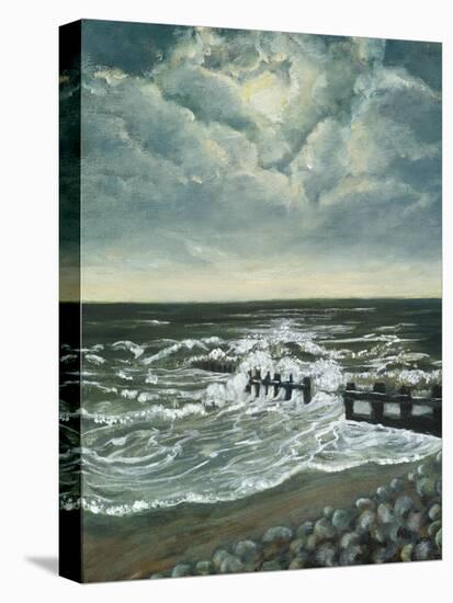 Moon and Breakwater, 1997-Margaret Hartnett-Stretched Canvas