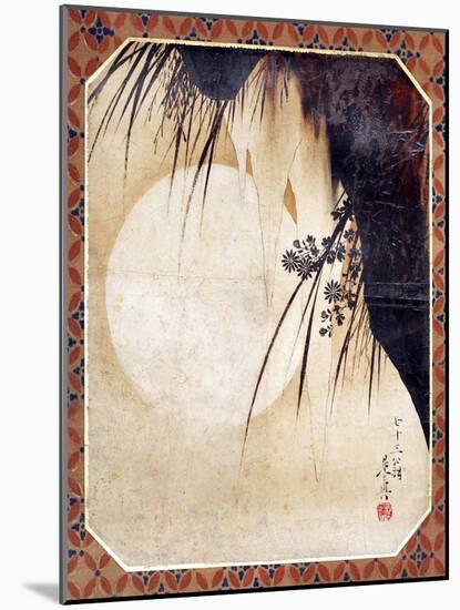 Moon and Cliff-Zeshin Shibata-Mounted Giclee Print