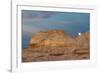 Moon and clouds at sunrise, Vermillion Cliffs, White Pocket wilderness, Bureau of Land Management, -Howie Garber-Framed Photographic Print