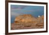 Moon and clouds at sunrise, Vermillion Cliffs, White Pocket wilderness, Bureau of Land Management, -Howie Garber-Framed Photographic Print