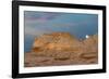 Moon and clouds at sunrise, Vermillion Cliffs, White Pocket wilderness, Bureau of Land Management, -Howie Garber-Framed Photographic Print