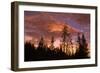 Moon and Cloudscape at Sunset, Yellowstone Wyoming-Vincent James-Framed Photographic Print