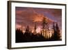 Moon and Cloudscape at Sunset, Yellowstone Wyoming-Vincent James-Framed Photographic Print