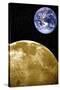 Moon And Earth, Artwork-Victor De Schwanberg-Stretched Canvas