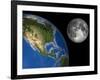 Moon And Earth, Artwork-Walter Myers-Framed Photographic Print