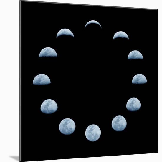 Moon and it's Phases-oriontrail2-Mounted Art Print