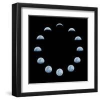 Moon and it's Phases-oriontrail2-Framed Art Print