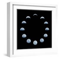 Moon and it's Phases-oriontrail2-Framed Art Print