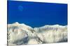 Moon and Mountain Peaks, Antarctica-Paul Souders-Stretched Canvas
