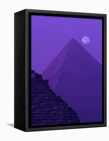 Moon and Pyramid of Khafre-Ron Watts-Framed Stretched Canvas