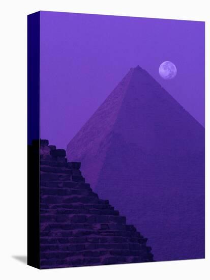 Moon and Pyramid of Khafre-Ron Watts-Stretched Canvas