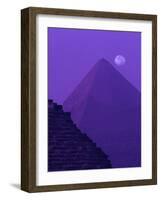 Moon and Pyramid of Khafre-Ron Watts-Framed Photographic Print