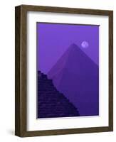 Moon and Pyramid of Khafre-Ron Watts-Framed Photographic Print