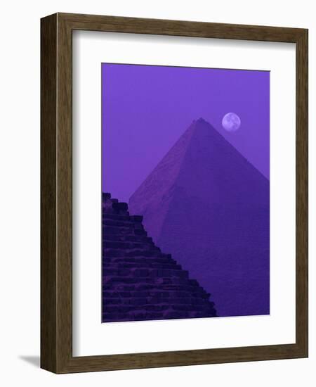 Moon and Pyramid of Khafre-Ron Watts-Framed Photographic Print