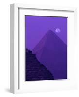 Moon and Pyramid of Khafre-Ron Watts-Framed Photographic Print