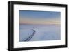 Moon and snowy mountain road, Iceland-Panoramic Images-Framed Photographic Print