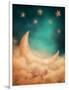 Moon And Stars-egal-Framed Art Print