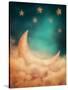 Moon And Stars-egal-Stretched Canvas